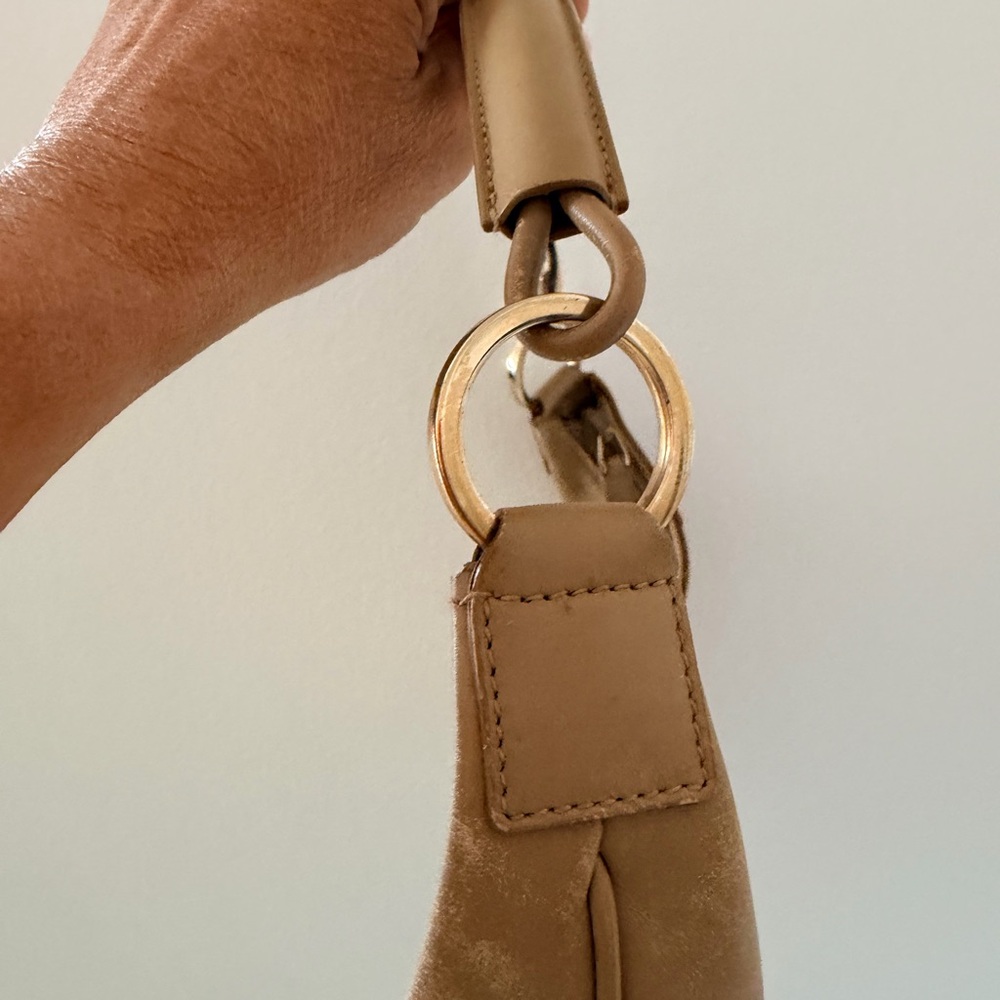 Gucci Tan Suede Shoulder Bag with Gold Hardware - Picture 11 of 16